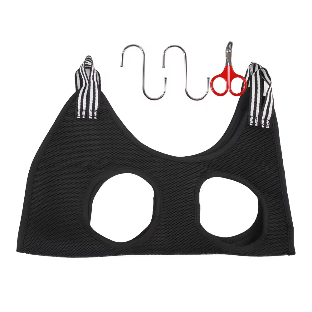 Transform Your Pet Grooming Experience with Our Cat and Dog Grooming Hammock - The Ultimate Anti-Scratch Bath Bag for Nail Cutting and Trimming!