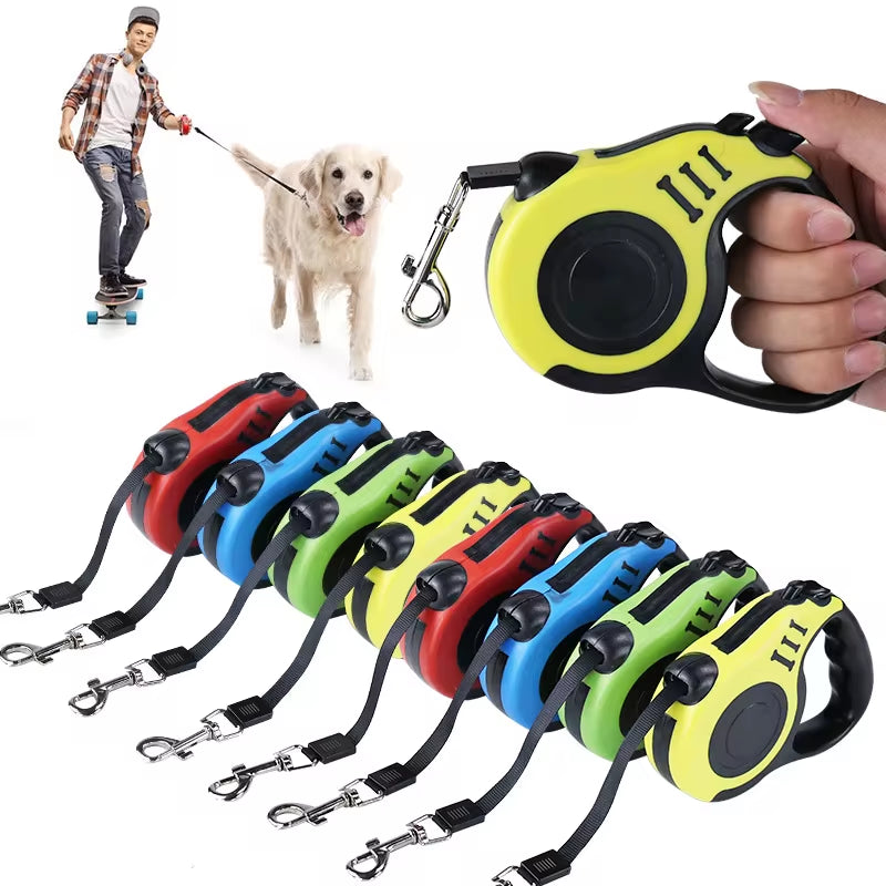 Experience Ultimate Freedom with Our Retractable Dog Leash - 3 & 5 Meters for All Dog Sizes