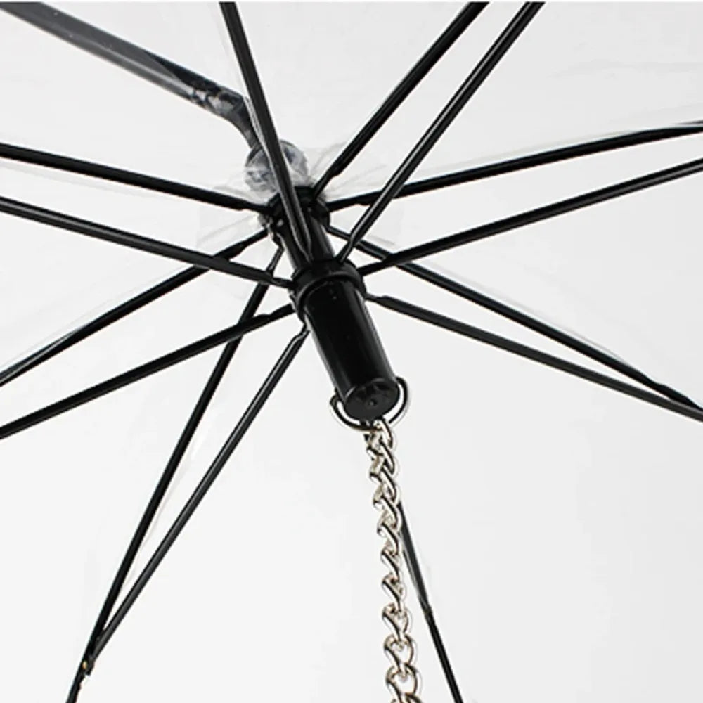 Keep Your Pup Dry and Stylish with Our Adjustable Transparent Pet Umbrella – Perfect for Rainy Day Adventures!