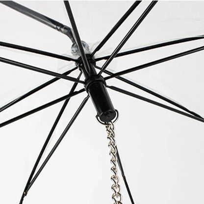 Keep Your Pup Dry and Stylish with Our Adjustable Transparent Pet Umbrella – Perfect for Rainy Day Adventures!