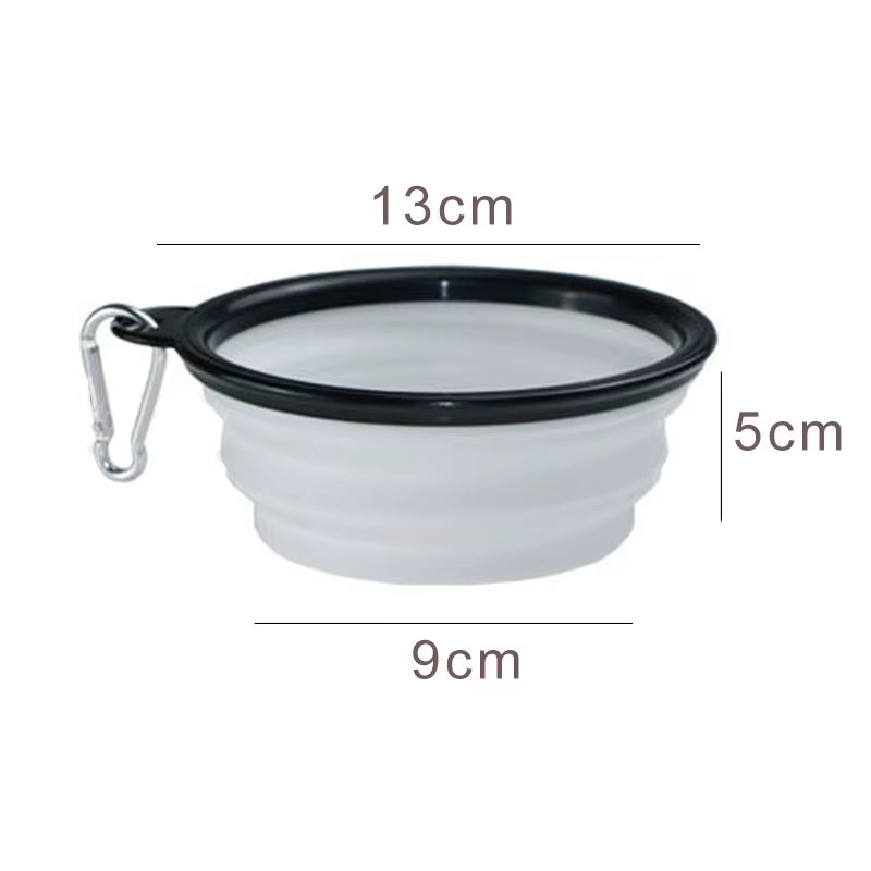 350Ml Collapsible Silicone Dog Bowl - Portable, Foldable Feeder for Travel Adventures