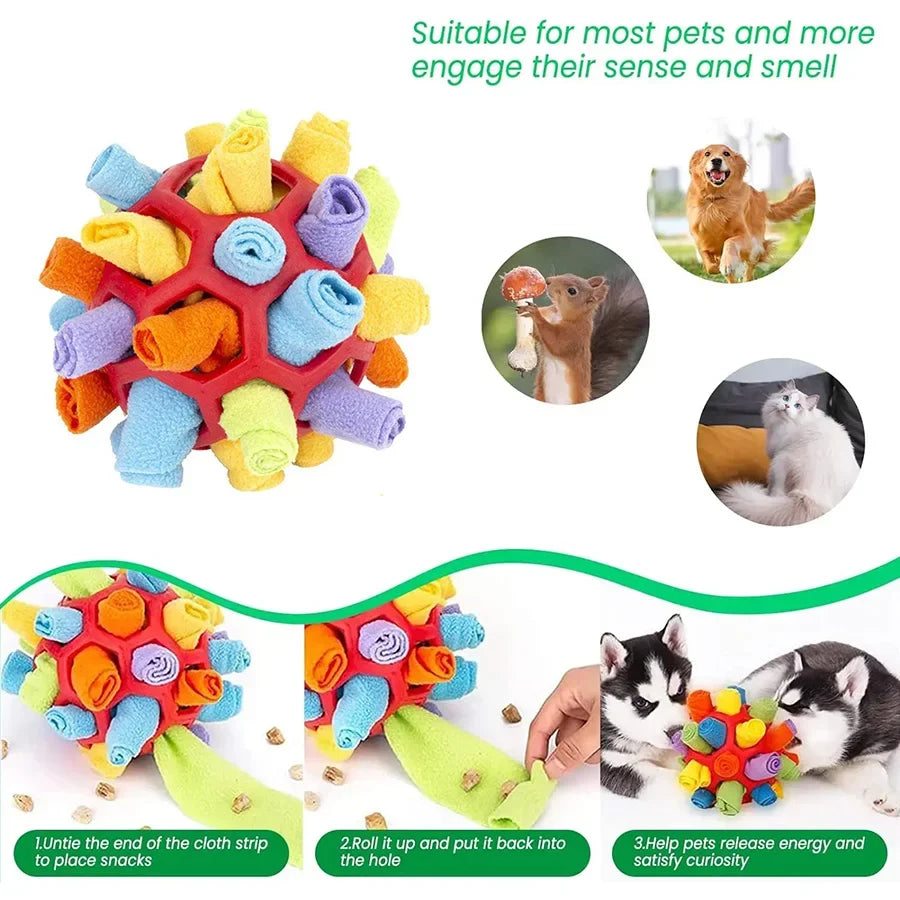 Engage Your Dog's Senses with Our Fun Interactive Snuffle Ball - Perfect for Smell Training and Foraging Adventures!