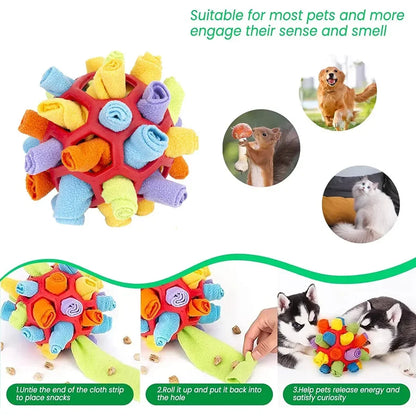 Engage Your Dog's Senses with Our Fun Interactive Snuffle Ball - Perfect for Smell Training and Foraging Adventures!