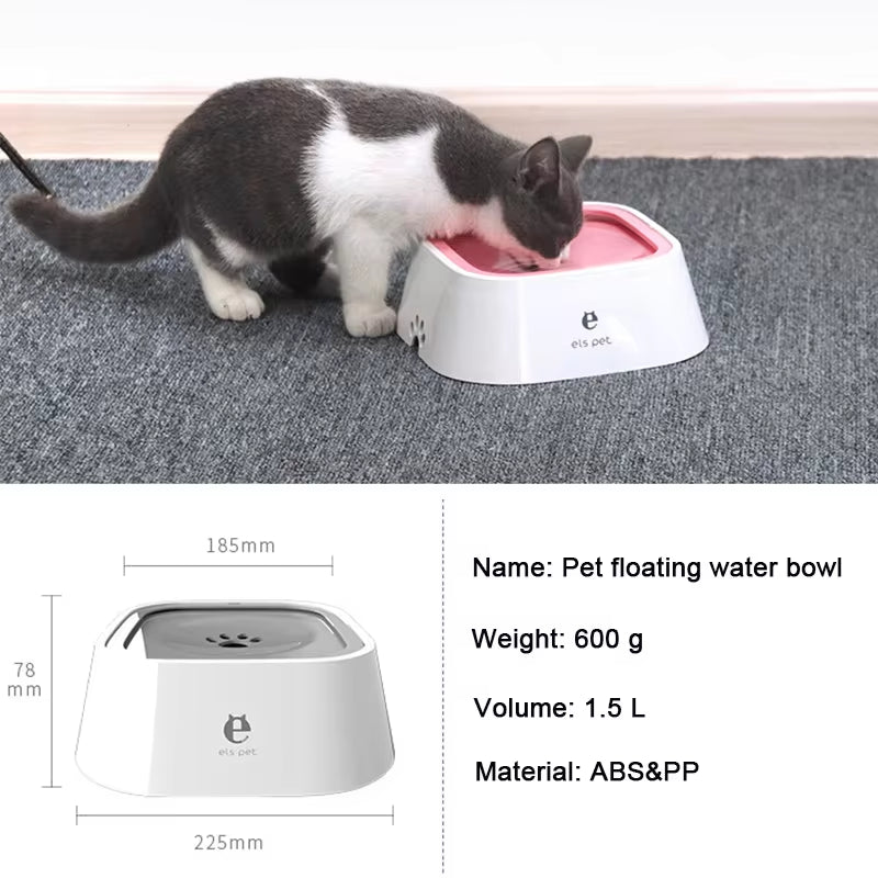 Revolutionary Floating Dog and Cat Bowl: Splash-Free Water Dispenser for Happy Pets