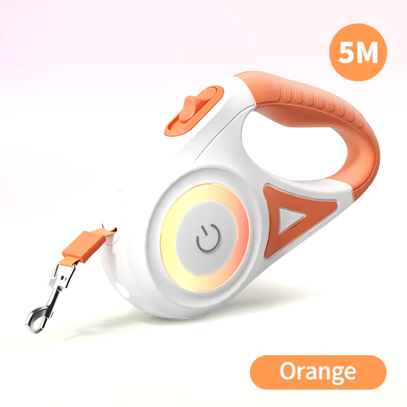 Illuminate Your Walks with the 5M Retractable LED Dog Leash - Stylish, Safe, and Perfect for Adventures with Your Dog