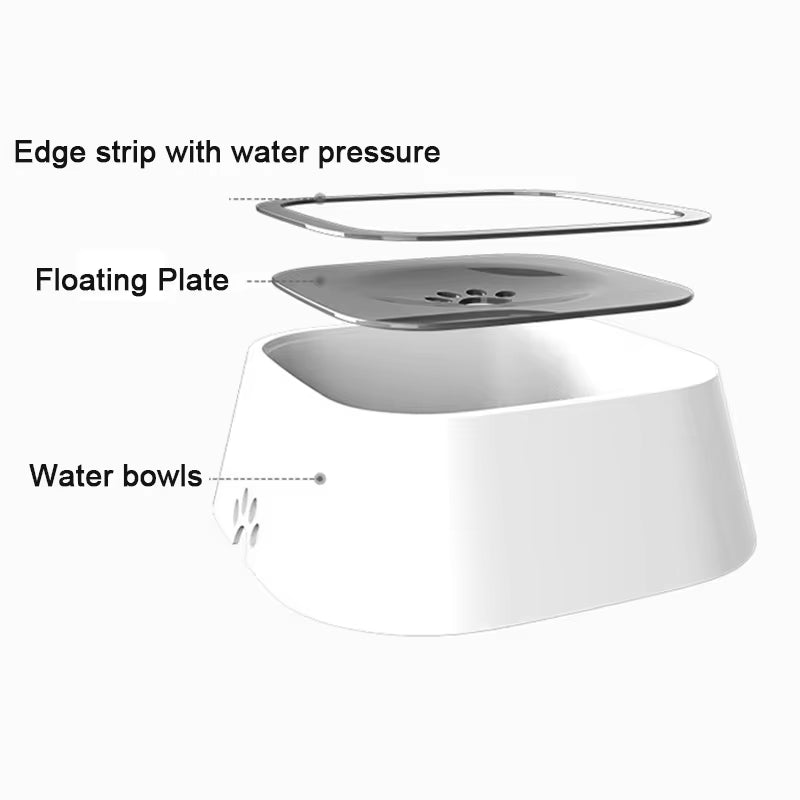 Revolutionary Floating Dog and Cat Bowl: Splash-Free Water Dispenser for Happy Pets