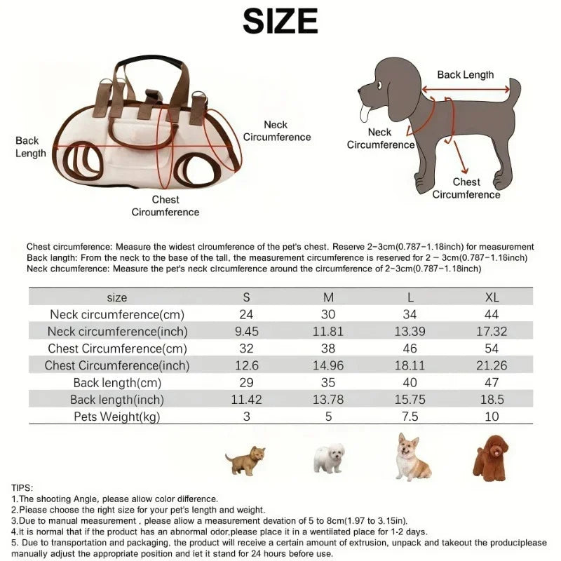 Discover the Ultimate Hands-Free Small Dog Carrier Sling Backpack with Leash - Breathable Pet Lift Harness for Cats & Puppies!