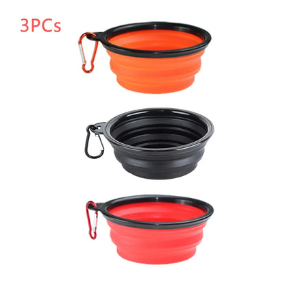 350Ml Collapsible Silicone Dog Bowl - Portable, Foldable Feeder for Travel Adventures