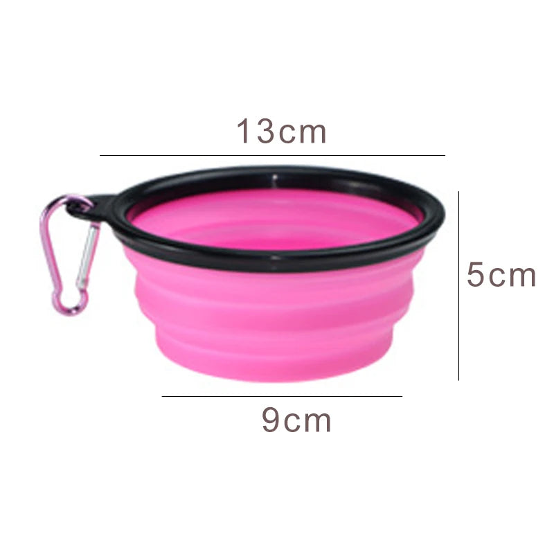 350Ml Collapsible Silicone Dog Bowl - Portable, Foldable Feeder for Travel Adventures