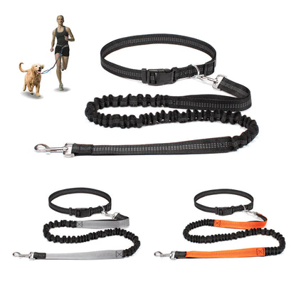Revolutionary Hands-Free Dog Leash: Adjustable Waist Belt & Chest Strap for Effortless Walking, Running, and Jogging with Your Furry Friend