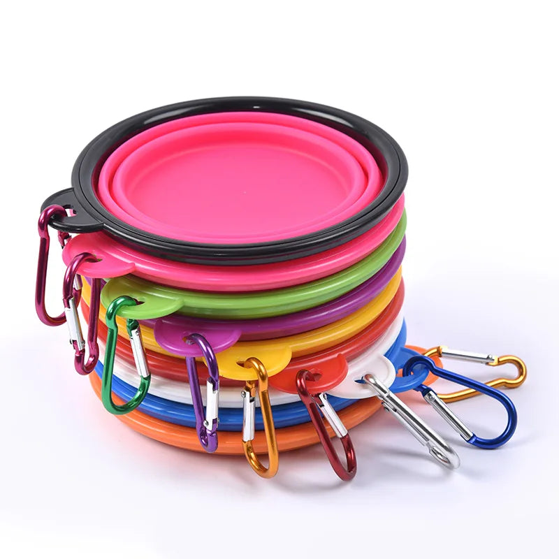 350Ml Collapsible Silicone Dog Bowl - Portable, Foldable Feeder for Travel Adventures
