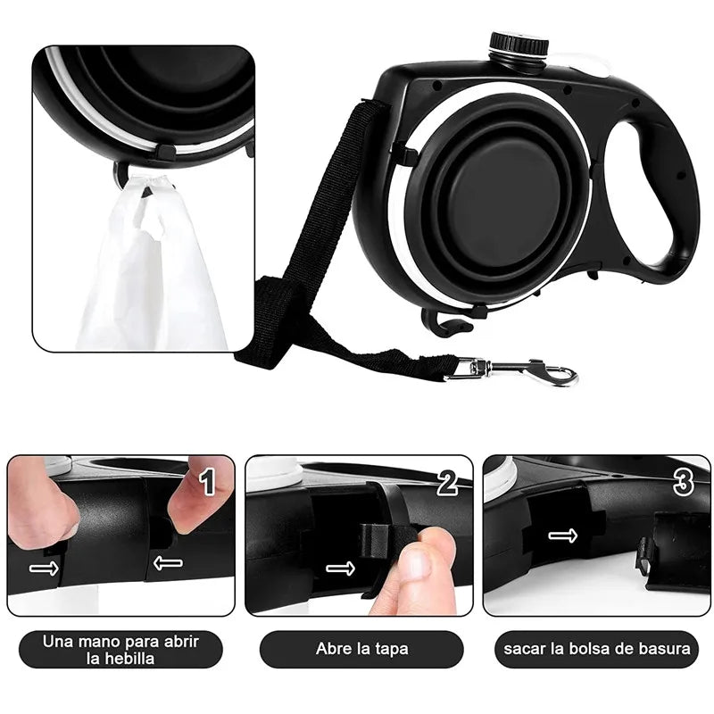 Discover the Ultimate 4-in-1 Dog Leash: Stay Hydrated and Clean on Every Adventure!