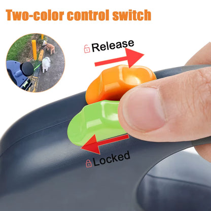 Elevate Your Walks with the 3M Reflective Dual Dog Leash - Tangle-Free Retractable Design with Built-in Lights for Small Dogs