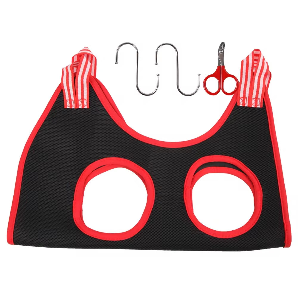 Transform Your Pet Grooming Experience with Our Cat and Dog Grooming Hammock - The Ultimate Anti-Scratch Bath Bag for Nail Cutting and Trimming!