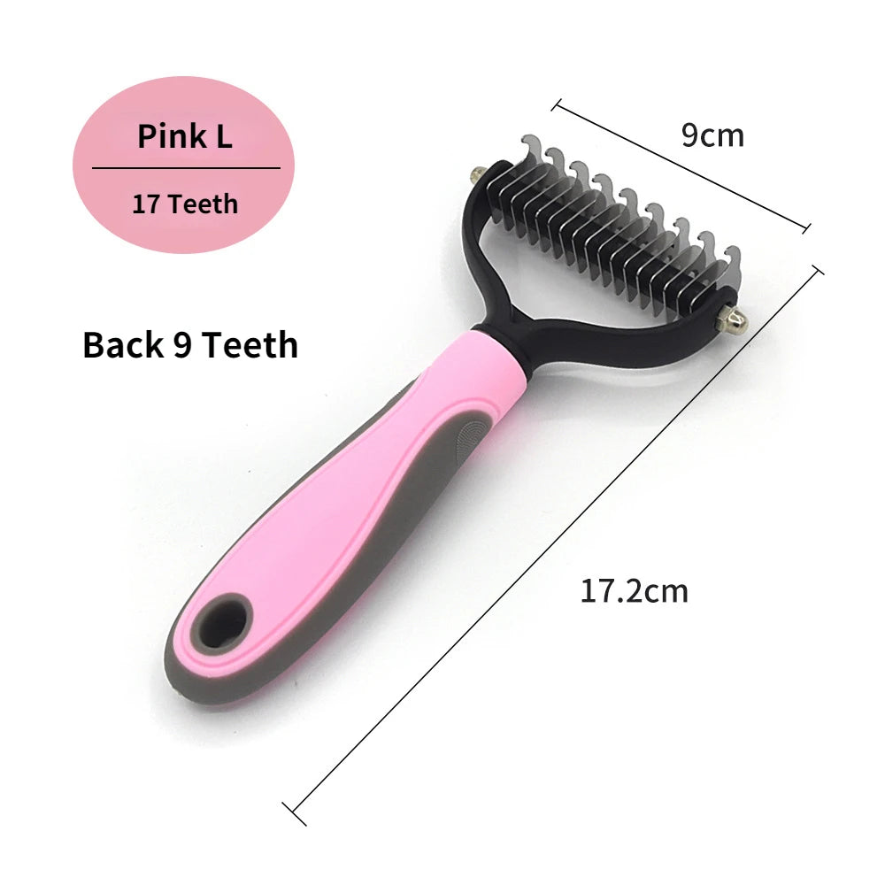 Ultimate Professional Pet Deshedding Brush - Efficient Dog & Cat Hair Remover for a Tangle-Free Grooming Experience