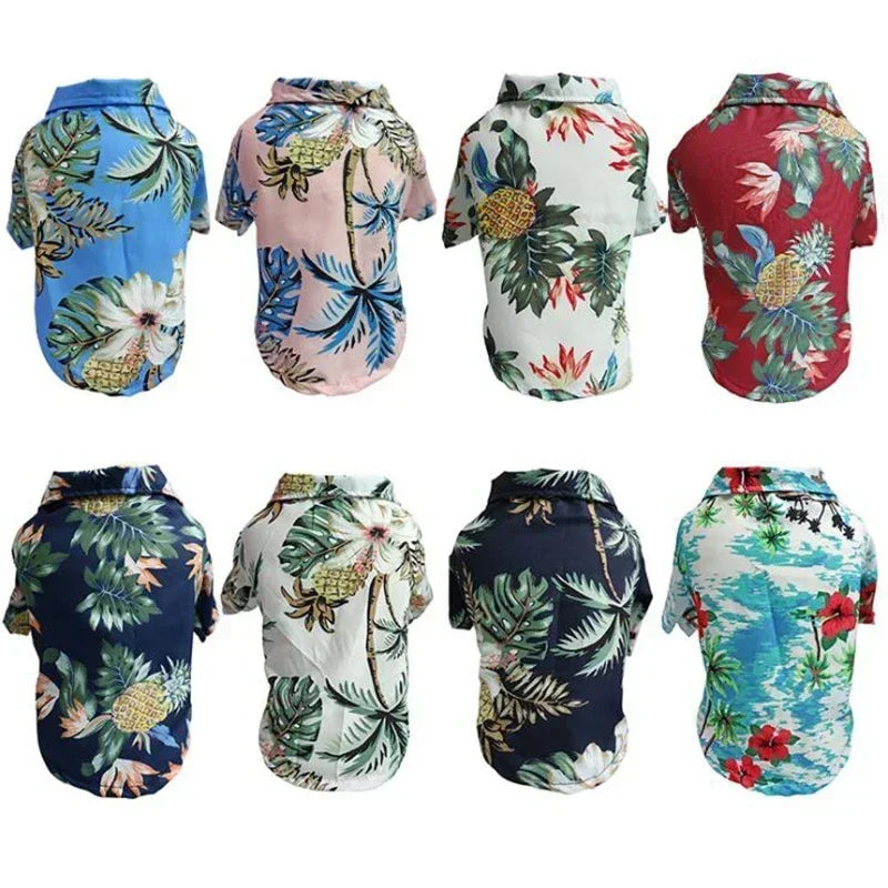 Stylish Hawaiian Pet Shirt for Small Dogs - Perfect Summer Attire for Pugs, French Bulldogs, and More!