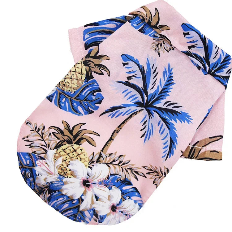 Stylish Hawaiian Pet Shirt for Small Dogs - Perfect Summer Attire for Pugs, French Bulldogs, and More!