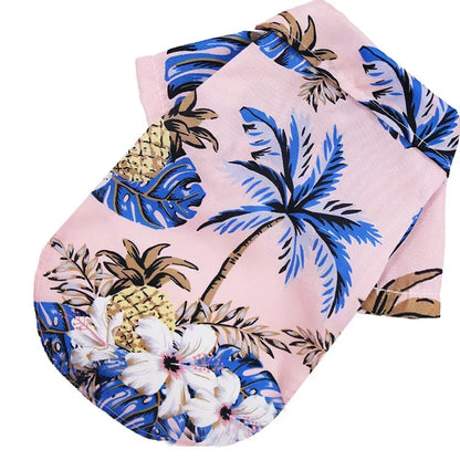 Stylish Hawaiian Pet Shirt for Small Dogs - Perfect Summer Attire for Pugs, French Bulldogs, and More!
