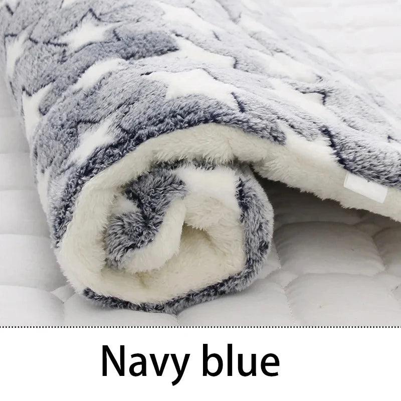 Cozy Flannel Pet Sleeping Mat - Perfect Dog Bed & Cat Litter Cushion for All Sizes