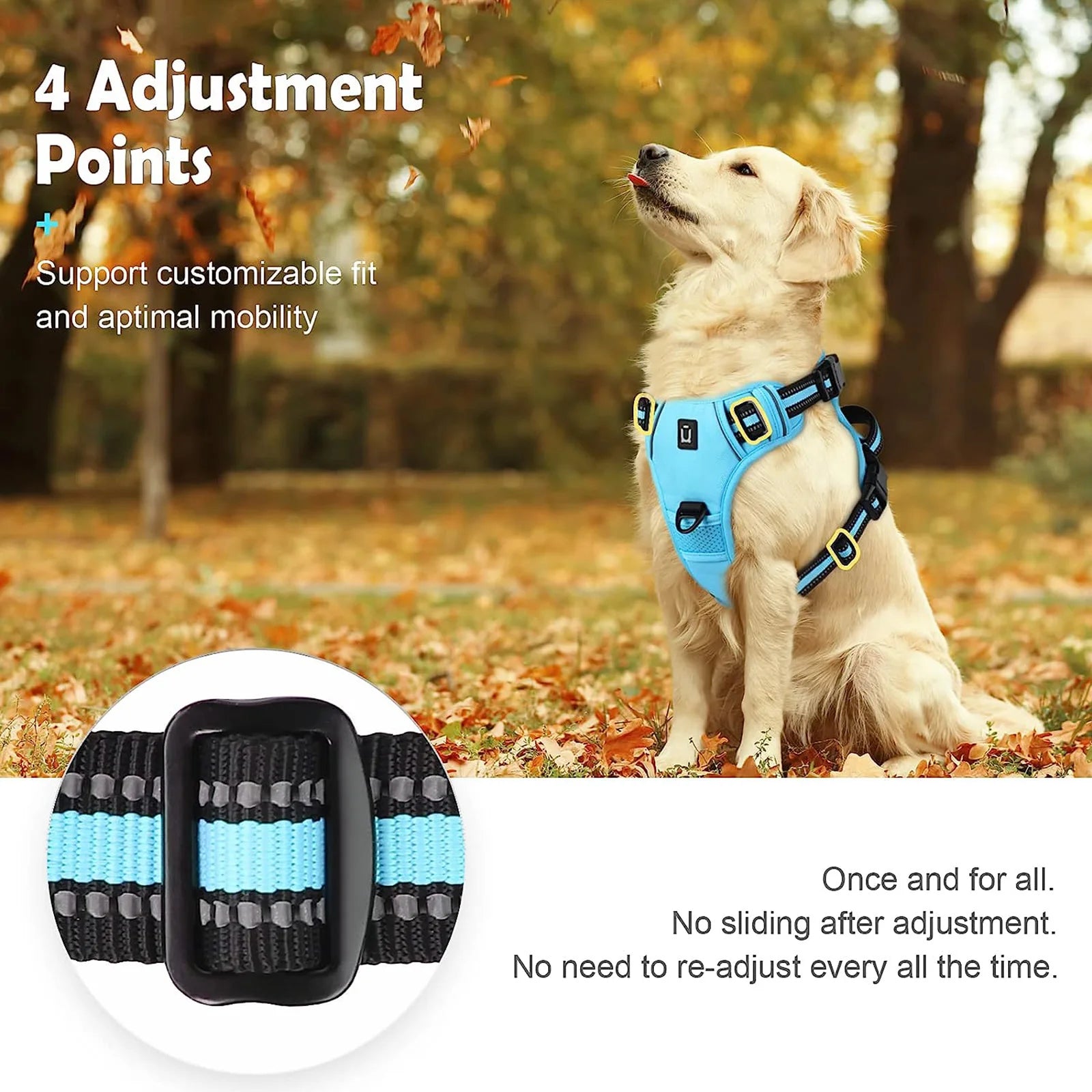 Ultimate No Pull Dog Harness - Adjustable Soft Padded Vest with Easy Control Handle for Maximum Comfort and Safety