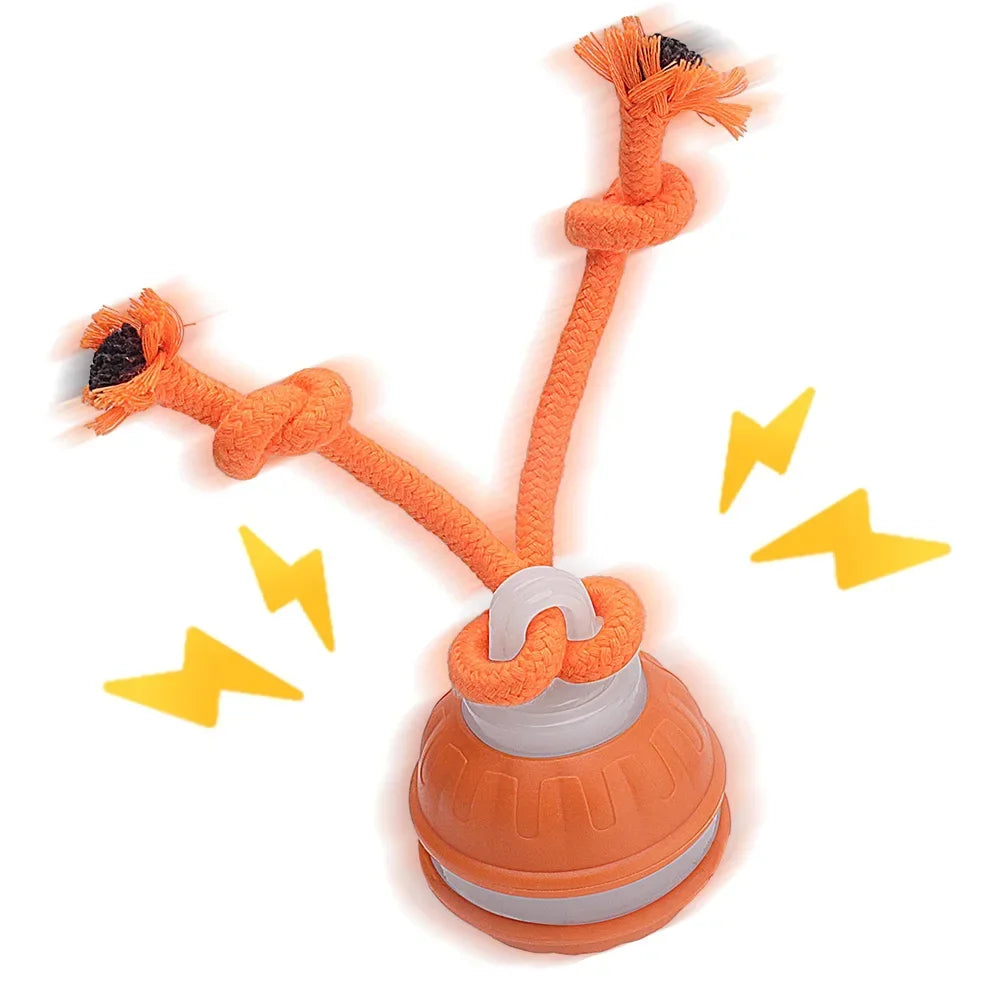 Exciting Automatic Rolling Ball Toy for Cats and Dogs - Rechargeable Interactive Electric Toy with Faux Tail for Endless Fun!