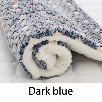 Cozy Flannel Pet Sleeping Mat - Perfect Dog Bed & Cat Litter Cushion for All Sizes
