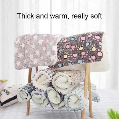 Cozy Flannel Pet Sleeping Mat - Perfect Dog Bed & Cat Litter Cushion for All Sizes