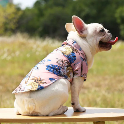 Stylish Hawaiian Pet Shirt for Small Dogs - Perfect Summer Attire for Pugs, French Bulldogs, and More!