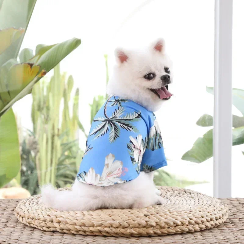 Stylish Hawaiian Pet Shirt for Small Dogs - Perfect Summer Attire for Pugs, French Bulldogs, and More!