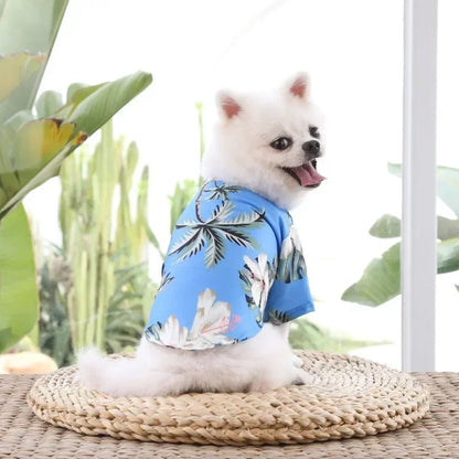 Stylish Hawaiian Pet Shirt for Small Dogs - Perfect Summer Attire for Pugs, French Bulldogs, and More!
