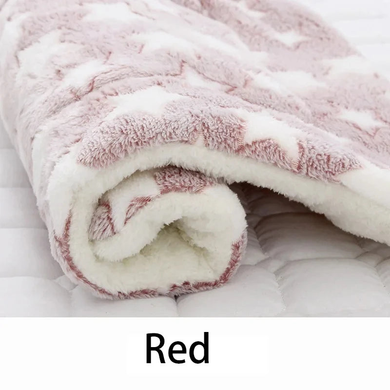 Cozy Flannel Pet Sleeping Mat - Perfect Dog Bed & Cat Litter Cushion for All Sizes