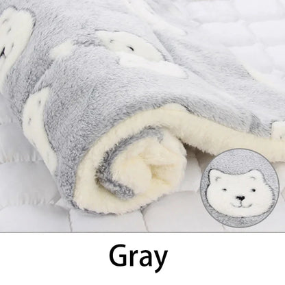 Cozy Flannel Pet Sleeping Mat - Perfect Dog Bed & Cat Litter Cushion for All Sizes