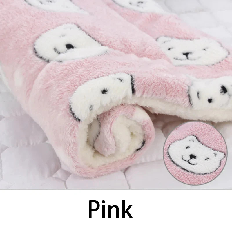 Cozy Flannel Pet Sleeping Mat - Perfect Dog Bed & Cat Litter Cushion for All Sizes