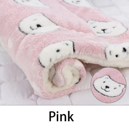 Cozy Flannel Pet Sleeping Mat - Perfect Dog Bed & Cat Litter Cushion for All Sizes
