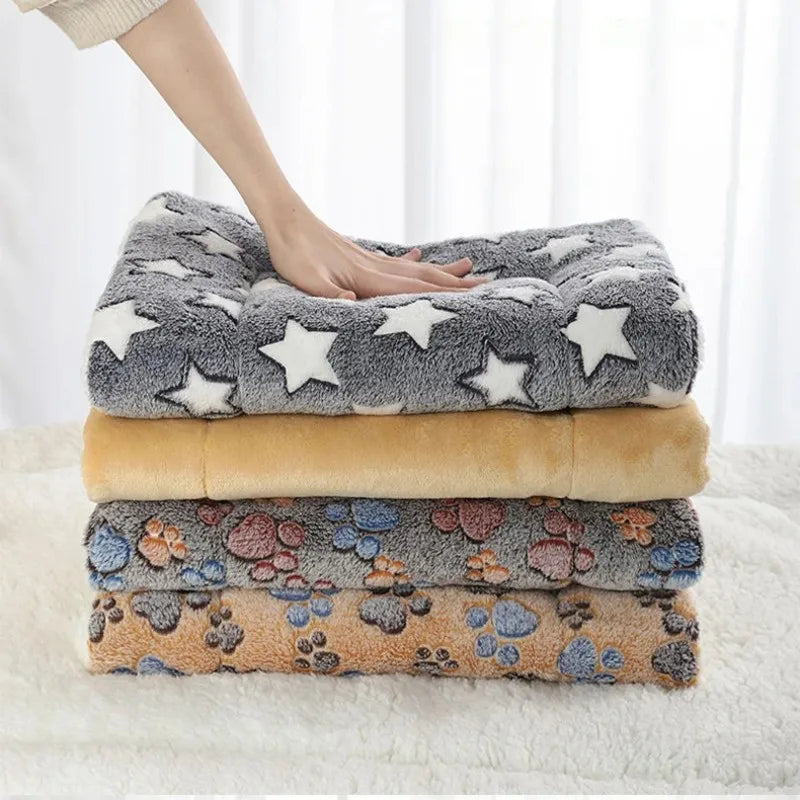 Cozy Flannel Pet Sleeping Mat - Perfect Dog Bed & Cat Litter Cushion for All Sizes