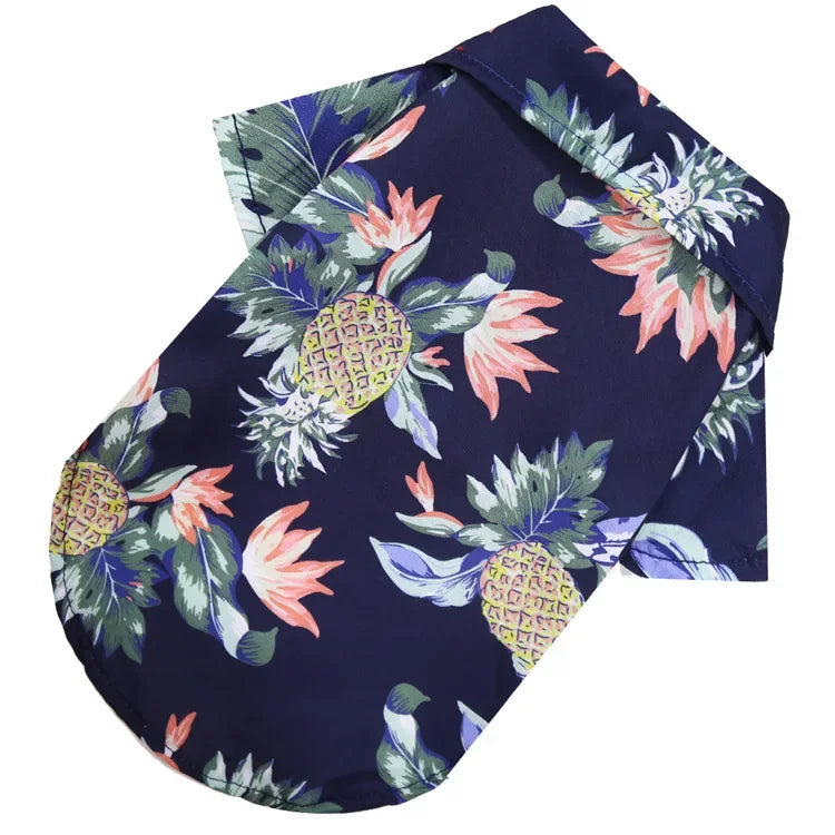 Stylish Hawaiian Pet Shirt for Small Dogs - Perfect Summer Attire for Pugs, French Bulldogs, and More!