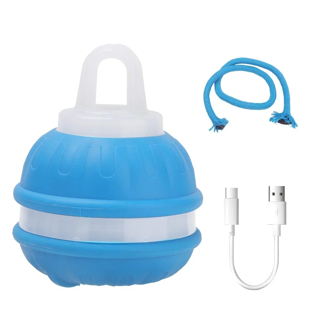 Exciting Automatic Rolling Ball Toy for Cats and Dogs - Rechargeable Interactive Electric Toy with Faux Tail for Endless Fun!