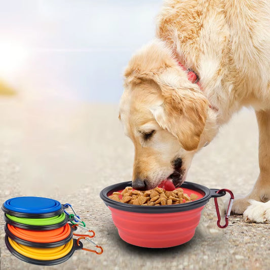 350Ml Collapsible Silicone Dog Bowl - Portable, Foldable Feeder for Travel Adventures