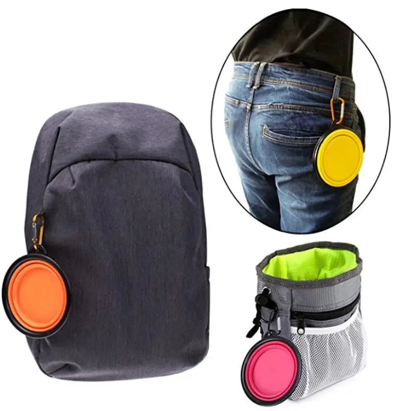 350Ml Collapsible Silicone Dog Bowl - Portable, Foldable Feeder for Travel Adventures