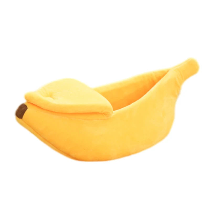 Snuggle Up in Style with the Cozy Banana Dog Bed House - Perfect for Cats and Small Dogs!