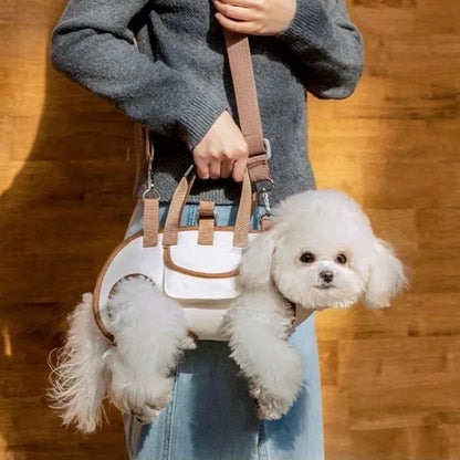 Discover the Ultimate Hands-Free Small Dog Carrier Sling Backpack with Leash - Breathable Pet Lift Harness for Cats & Puppies!