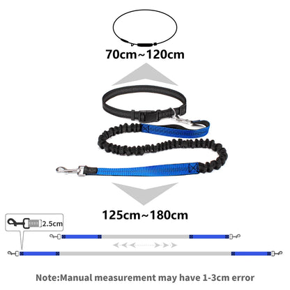 Revolutionary Hands-Free Dog Leash: Adjustable Waist Belt & Chest Strap for Effortless Walking, Running, and Jogging with Your Furry Friend