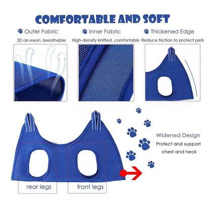 Transform Your Pet Grooming Experience with Our Cat and Dog Grooming Hammock - The Ultimate Anti-Scratch Bath Bag for Nail Cutting and Trimming!