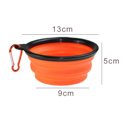 350Ml Collapsible Silicone Dog Bowl - Portable, Foldable Feeder for Travel Adventures